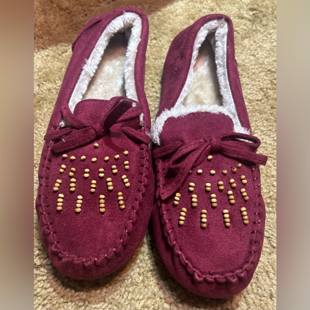 Women’s Red Beaded Moccasins